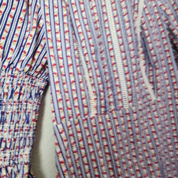 LAURA ASHLEY x‎ URBAN OUTFITTERS Maisy Mini Dress Smocked sleeve micro floral S - Picture 4 of 9